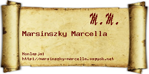 Marsinszky Marcella névjegykártya